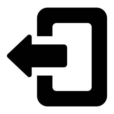 Somut vektör biçiminde çıkış simgesi, konsepti imzalayın 