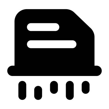 Veri şifreleme simgesinin katı vektör tasarımı