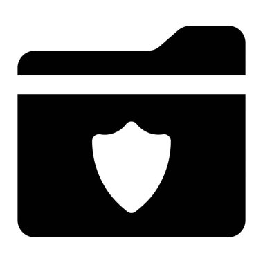 Güvenli dizin simgesinin doldurulmuş vektör tasarımı