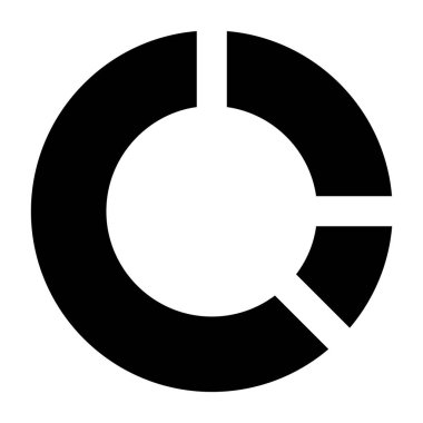 Çember çizelge simgesi biçimi, istatistiksel grafiğin vektör tasarımı 