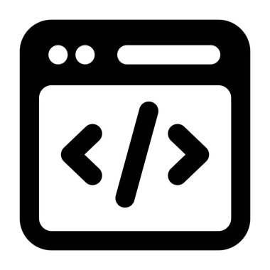 Web programlamasının simge tasarımı, modaya uygun kabartma biçiminde vektör 