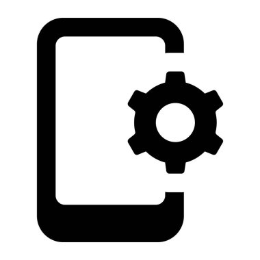 Mobil yapılandırmanın düzenlenebilir trend vektörü 