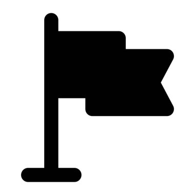 Bayrak ve glifin bir simge tasarımı 