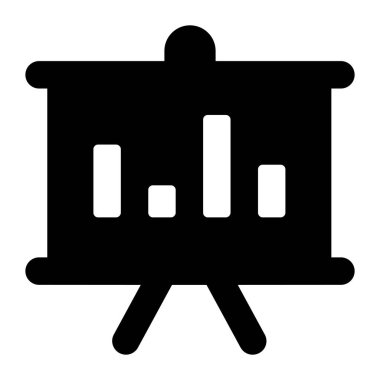 Sunum tahtasında bir barkarta vektör biçimi, iş sunumu 