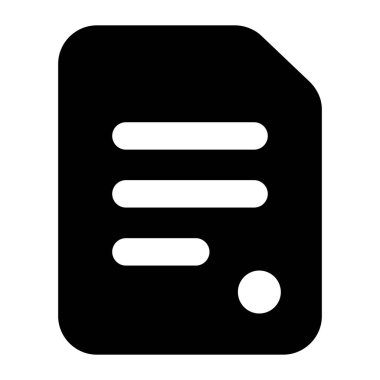 Belgenin modaya uygun bir simgesi, kağıt dosyası tam biçiminde 