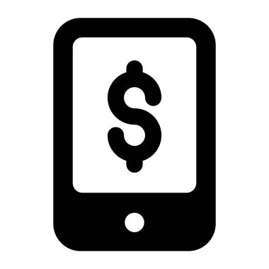 Mobil bankacılığın tam biçimli bir simgesi 