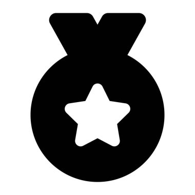 Yıldız madalyasının düzenlenebilir vektör biçimi 