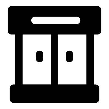 Giriş kapısı simgesi tasarımı, çıkış kapısı vektörü 