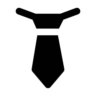 Moda kravat vektörü, boyun çevresinde düğümlenmiş uzun bir kumaş parçası. 