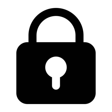 Asma kilit ile güvenlidir, sembol tasarımı 