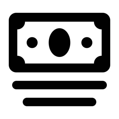 Banknotların bir simge tasarımı, düzenlenebilir kağıt para vektörü