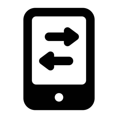 Geri çevrilemez okları olan mobil, mobil veri transferi vektörü 