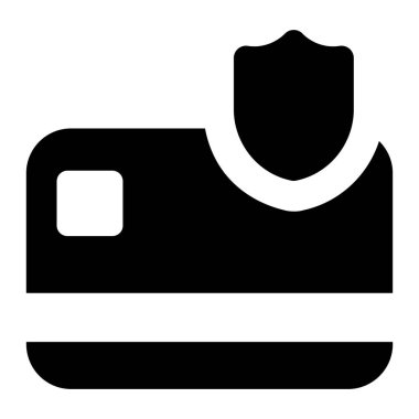 Kart korumanın vektör biçimi, modern doldurulmuş simgede kart güvenliği 