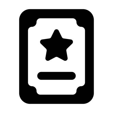 Yıldız biletinin vektörü, modern dolgulu seyahat pssi 