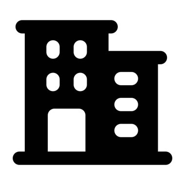 Düzenlenebilir biçimdeki ticari binaların simgesi 