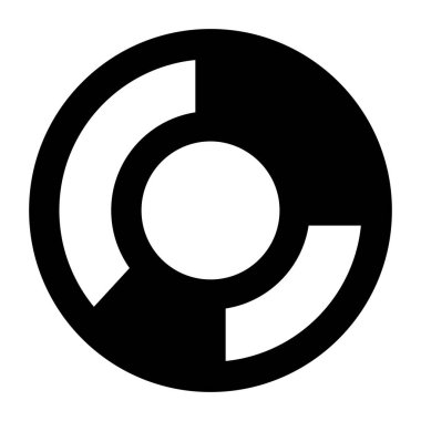 Çember çizelge simgesi biçimi, istatistiksel grafiğin vektör tasarımı 