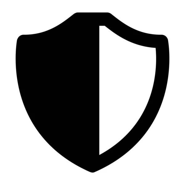 Icono Protección Vector Glifo Escudo Seguridad Vector Moda — Archivo Imágenes Vectoriales