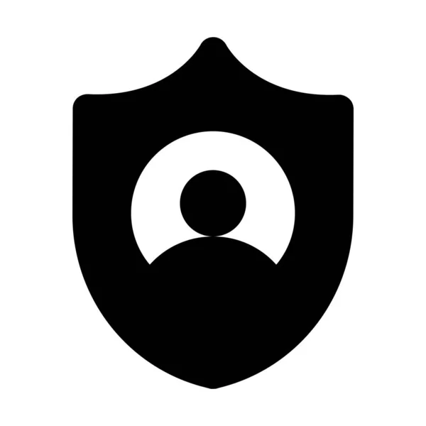 南京錠の内部の人 個人のセキュリティアイコンのベクトルのデザイン — ストックベクタ