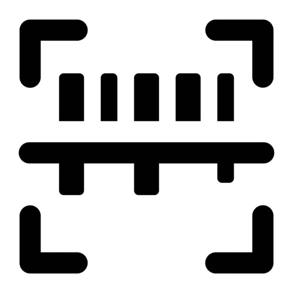 Estilo Editable Escaneo Código Barras Diseño Vectores Sólidos — Archivo Imágenes Vectoriales