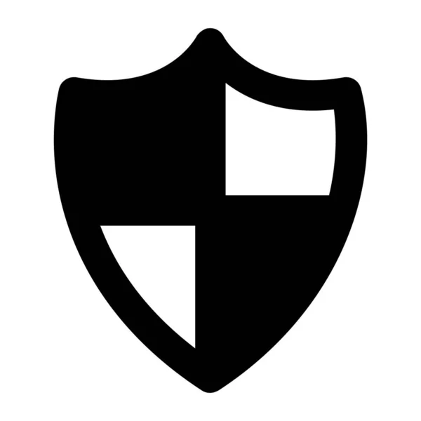 Icono Protección Vector Glifo Escudo Seguridad Vector Moda — Archivo Imágenes Vectoriales