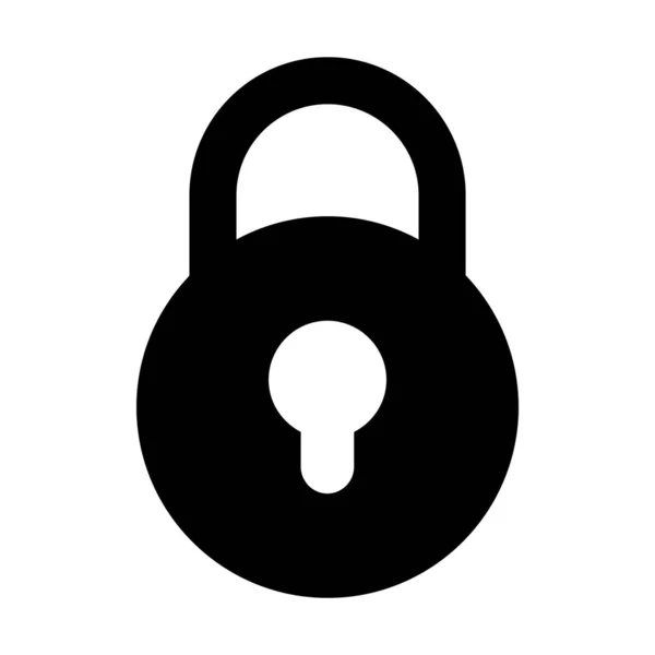 Diseño Rellenado Del Icono Del Candado Concepto Seguridad Cibernética — Vector de stock