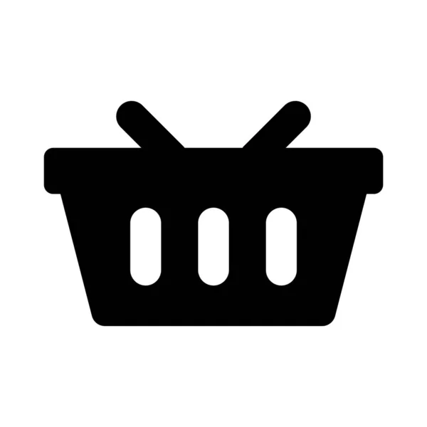 购物桶向量 字形图标样式 — 图库矢量图片