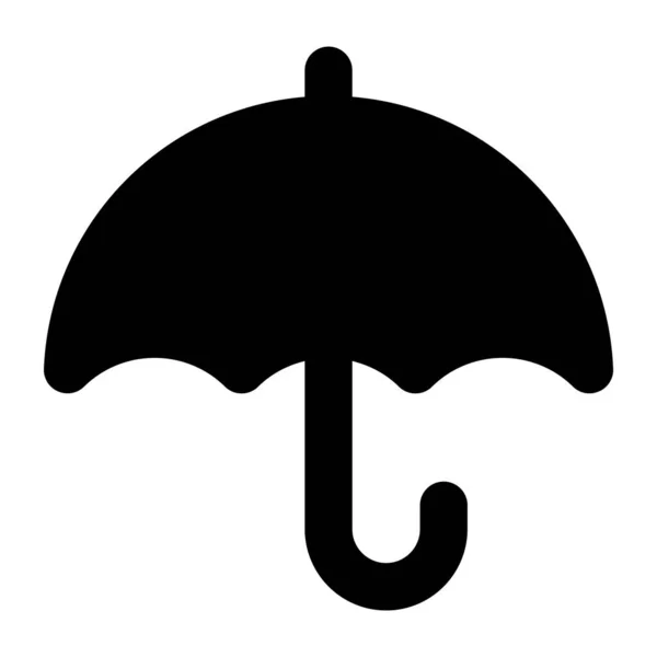 Ochrona Przed Deszczem Ikona Glifów Parasolowych — Wektor stockowy