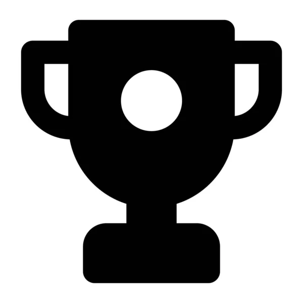 Trophy Cup Icon Glyph Style Champion Vector — Stock Vector