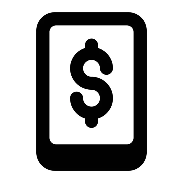 Dollar Smartphone Icon Design Des Mobilen Bankings — Stockvektor