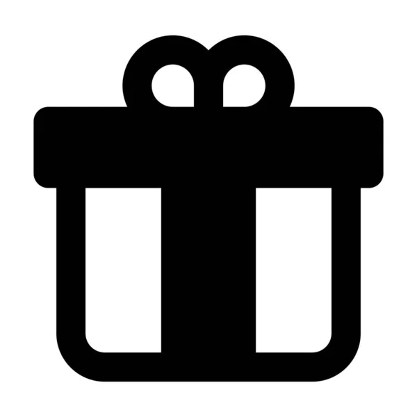 Diseño Glifo Moda Hermosa Caja Regalo Icono Sorpresa — Vector de stock