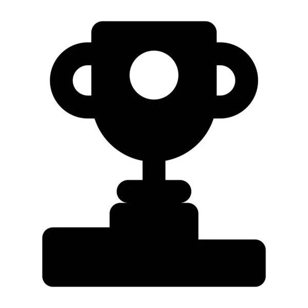 Trophy Cup Icon Glyph Style Champion Vector — Stock Vector