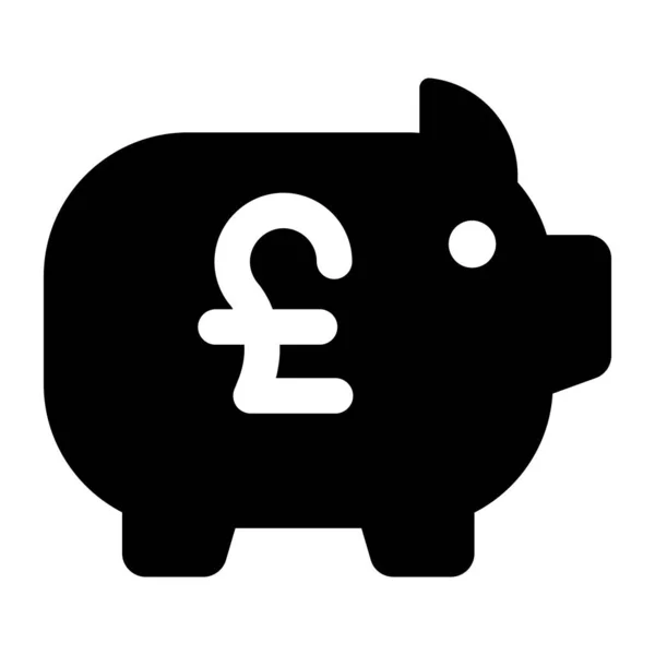 Conception Icône Boîte Monnaie Piggy Économies Argent Dans Style Rempli — Image vectorielle