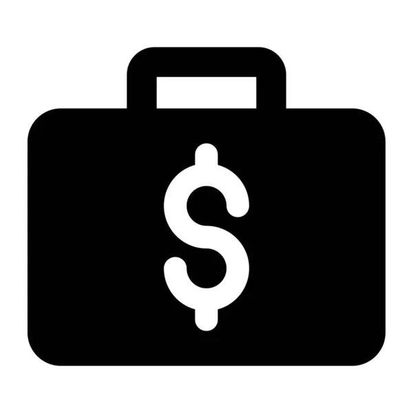 Icon Design Business Portfolio Documents Bag — Stock Vector