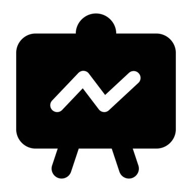 Sunum tahtasında ok, iş sunumunun vektörü 