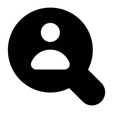 Bir profilde büyüteç, düzenlenebilir biçimdeki çalışan araması 