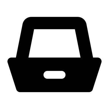 Alışveriş kovası vektörü, simge biçimi 