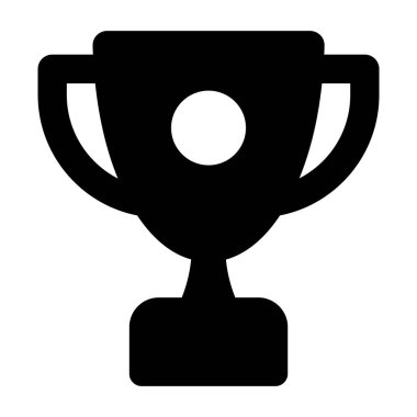 Kabartma biçiminde kupa simgesi, şampiyon vektör 