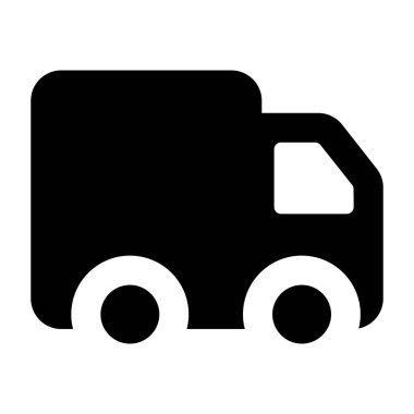 Sevkiyat aracının düzenlenebilir bir vektörü, ulaşım simgesi 