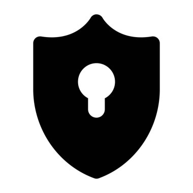 Güvenlik kalkanı simgesi tasarımı, trend dolu vektör 