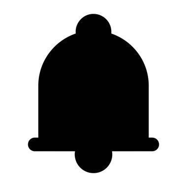 Bildirim çanı simgesi, uyarı çanı vektörü tam biçimli 