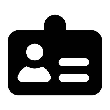 Kimlik kartının simge tasarımı, çalışan kimliği kavramı 