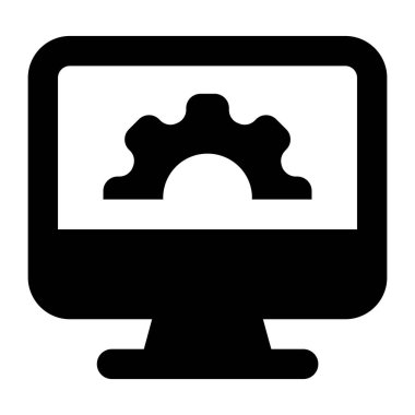 Sistem yapılandırma simgesi, bilgisayar içinde dişli 