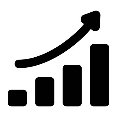 Satışların büyüme biçimi, doldurulmuş simge 