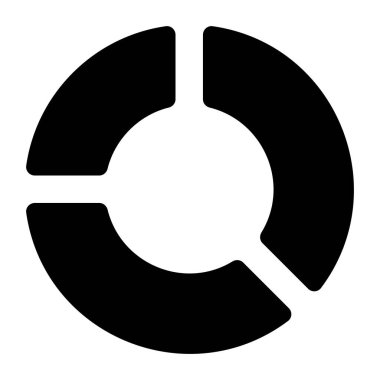 Çember çizelge simgesi biçimi, istatistiksel grafiğin vektör tasarımı 