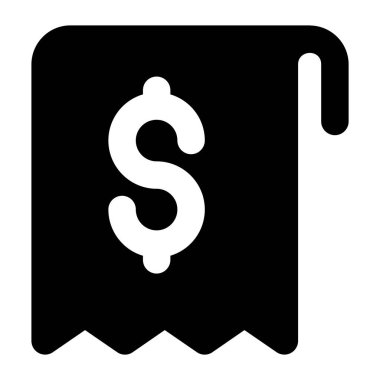 Makbuz simgesi, ödeme faturası tam stil 