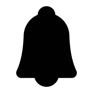 Bildirim çanı simgesi, uyarı çanı vektörü tam biçimli 