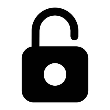 Asma kilit ile güvenli, sembol tasarımı asma kilidi aç 