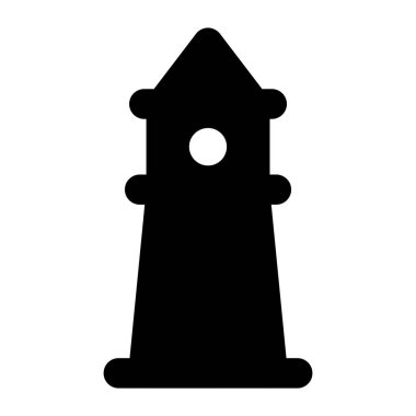 Deniz fenerinin kabartma vektörü, kule evi  