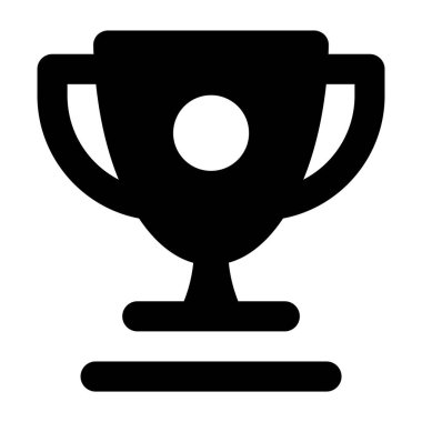 Kabartma biçiminde kupa simgesi, şampiyon vektör 