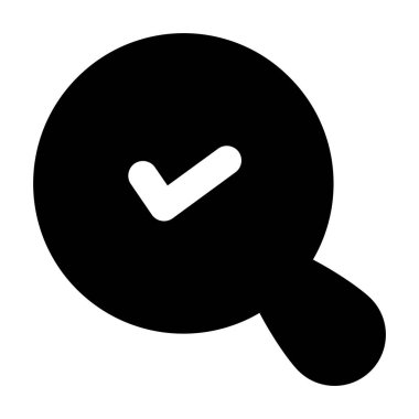 Doğrulanmış bir aramayı gösteren büyüteci işaretleyin 